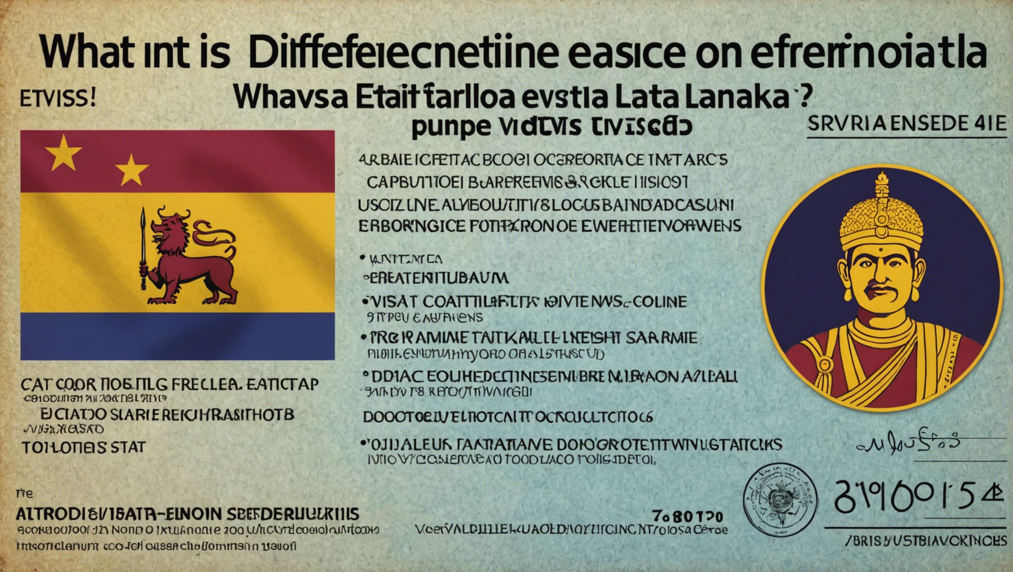 informiere dich über den Unterschied zwischen dem'eta und dem elektronischen Visum für Sri Lanka und wähle die beste Option für deine Reise.